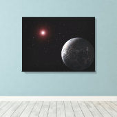 Toile Une planète glacée/rocheuse en orbite autour d'une (Insitu (Plancher de Bois))