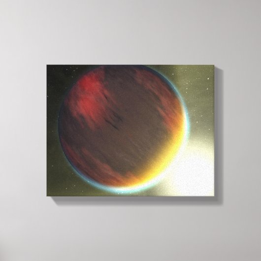 Toile Une planète nuageuse comme Jupiter qui orbite (Recto)