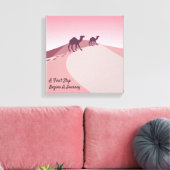 Toile Une Première Étape Commence Un Voyage, Desert Pink (Insitu(Salon))