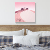 Toile Une Première Étape Commence Un Voyage, Desert Pink (Insitu(Chambre))