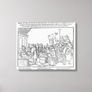 Toile Une question à un Mintmaker, c.1500