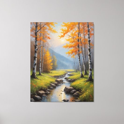 Toile une rivière traversant une forêt (Recto)