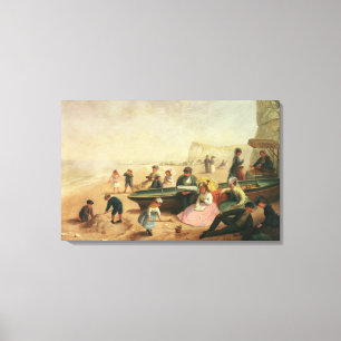 Toile Une scène de bord de la mer