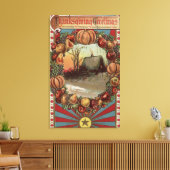 Toile Une scène de pays avec une frontière de production (Insitu(Salon))