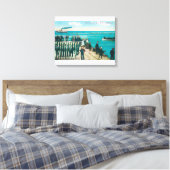 Toile Une scène de pêche avec une énorme prise (Insitu(Chambre))