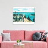 Toile Une scène de pêche avec une énorme prise (Insitu(Salon))