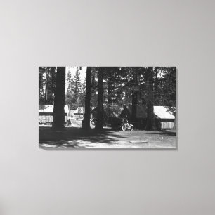 Toile Une scène de terrain de camping