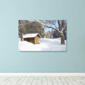 Toile Une scène enneigée au Little Lyford Pond de l'AMC (Insitu (Plancher de Bois))