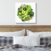 Toile Une sélection de fruits et légumes verts. (Insitu(Chambre))