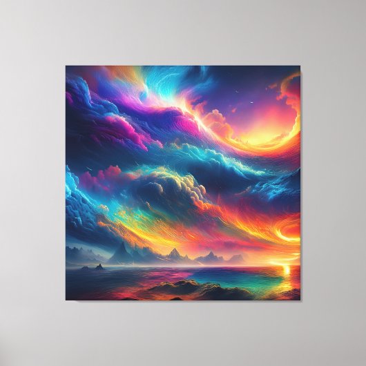 Toile Une symphonie de couleurs déchaînée (Recto)