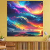 Toile Une symphonie de couleurs déchaînée (Insitu(Salon))