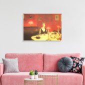 Toile Une table à dîner la nuit par John Singer Sargent (Insitu(Salon))