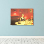 Toile Une table à dîner la nuit par John Singer Sargent (Insitu (Plancher de Bois))