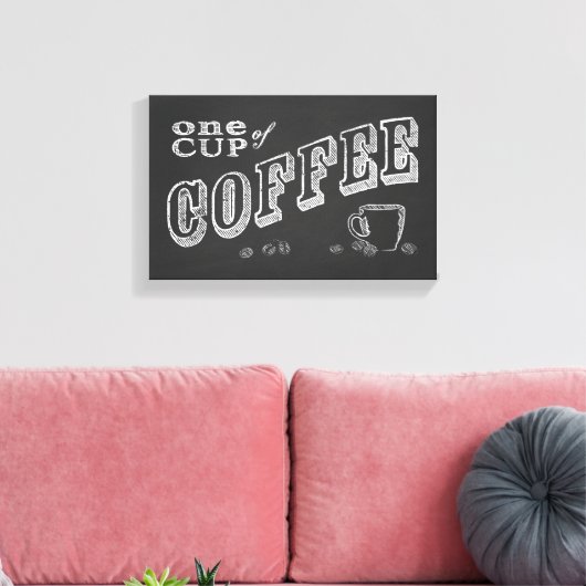 Toile une tasse de café CHALK ART (Insitu(Salon))