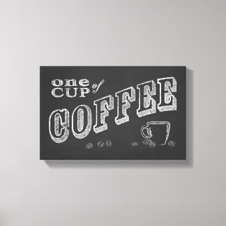 Toile une tasse de café CHALK ART