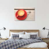 Toile Une tasse rouge vif de café expresso sur un pique- (Insitu(Chambre))