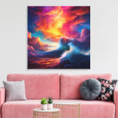 Toile Une tempête parfaite de couleurs (Insitu(Salon))