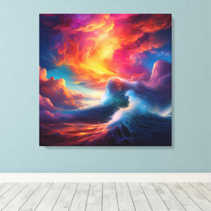 Toile Une tempête parfaite de couleurs