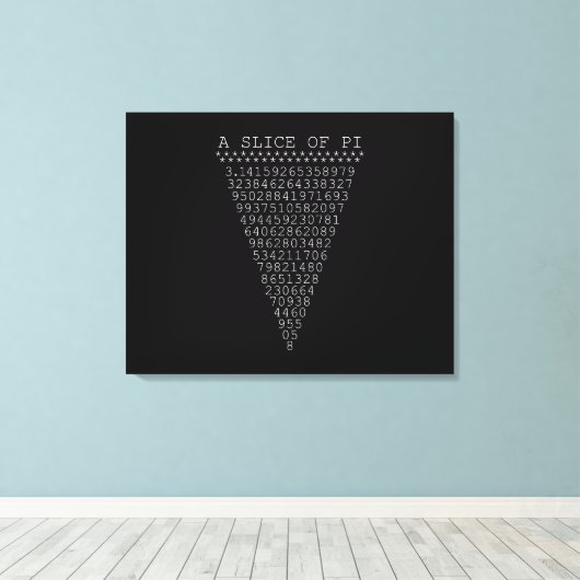 Toile Une tranche de chiffres Pi (Insitu (Plancher de Bois))