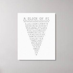 Toile Une tranche de nombres de pi