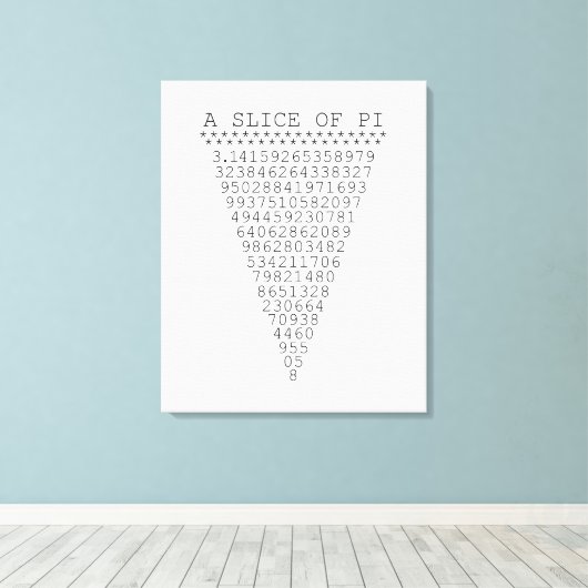 Toile Une tranche de numéros Pi (Insitu (Plancher de Bois))