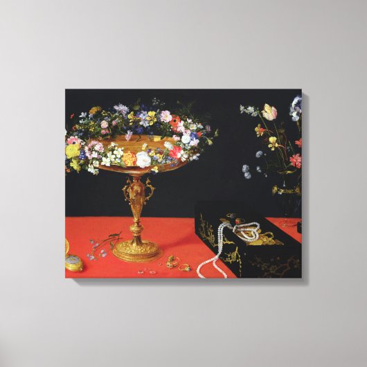 Toile Une vie morte d'une Tazza aux fleurs (Recto)