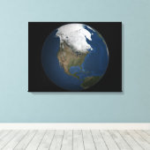 Toile Une vision globale de l'Amérique du Nord (Insitu (Plancher de Bois))