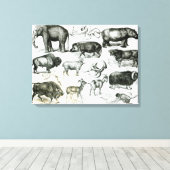 Toile Ungulata ou animaux à toit (Insitu (Plancher de Bois))