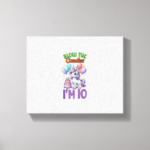 Toile Unicorn Enfants 10e anniversaire fête garçon 10 an