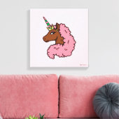 Toile Unicorne Afro Rose clair (Insitu(Salon))