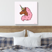 Toile Unicorne Afro Rose clair (Insitu(Chambre))