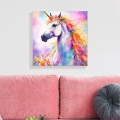 Toile Unicorne couleur Pastel (Insitu(Salon))