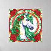 Toile Unicorne de Noël (Recto)