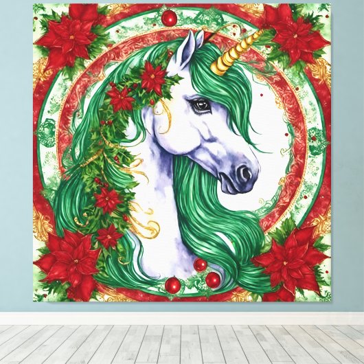 Toile Unicorne de Noël (Insitu (Plancher de Bois))