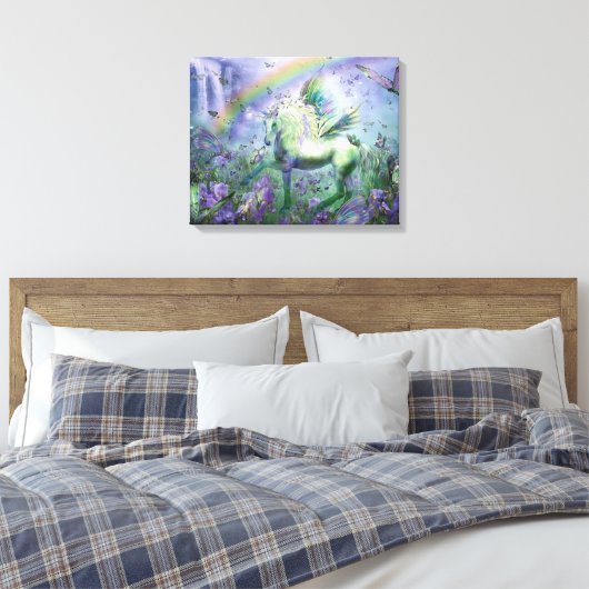 Toile Unicorne Des Papillons Beaux Art Canvas Imprimer (Insitu(Chambre))