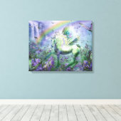 Toile Unicorne Des Papillons Beaux Art Canvas Imprimer (Insitu (Plancher de Bois))