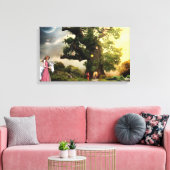 Toile Unicorne et princesse (Insitu(Salon))