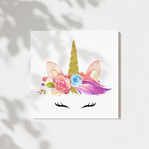 Toile Unicorne magique, Cute Unicorn, Nourriture pour fi