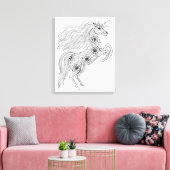 Toile Unicorne magique inspirée 6 (Insitu(Salon))