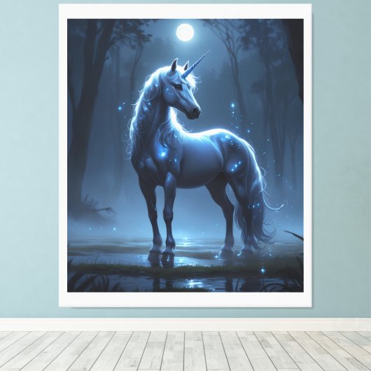 Toile Unicorne Theme Canvas Art (Insitu (Plancher de Bois))
