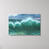 Toile Unicornes dans les vagues (Recto)