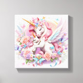 Toile Unicornes Stretted Canvas Print (Recto)