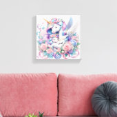 Toile Unicornes Stretted Canvas Print (Insitu(Salon))