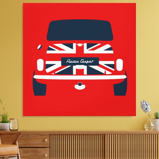 Toile Union Jack classique, Austin Mini Cooper (Insitu(Salon))