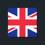 Toile Union Jack ~ Drapeau britannique - Carré<br><div class="desc">Drapeau du Royaume-Uni de Grande-Bretagne et d'Irlande du Nord. Un symbole de la Grande-Bretagne et de l'empire passé.</div>