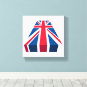 Toile Union Jack, drapeau britannique en 3D (Insitu (Plancher de Bois))