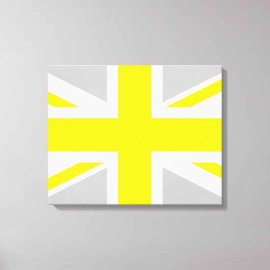 Toile Union Jack gris clair et jaune (Recto)