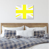 Toile Union Jack gris clair et jaune (Insitu(Chambre))