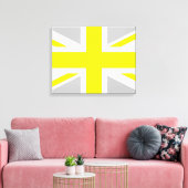 Toile Union Jack gris clair et jaune (Insitu(Salon))