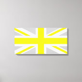 Toile Union Jack gris clair et jaune (Recto)